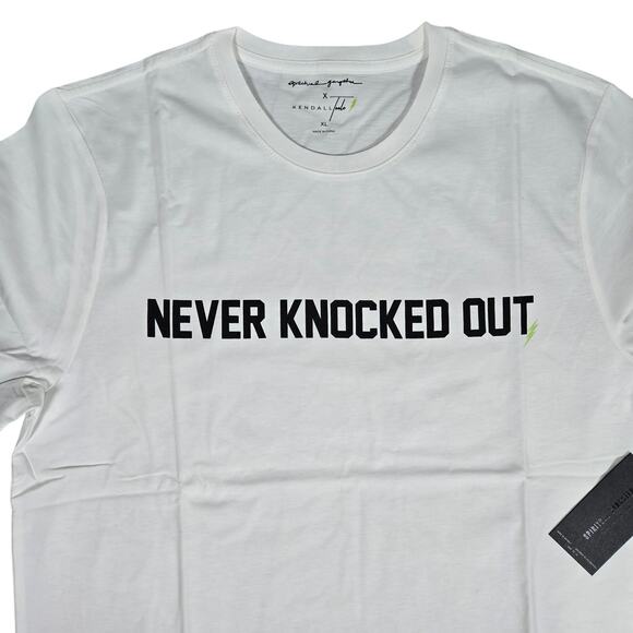 Spiritual Gangster X Kendall Toole "Never Knocked Out" Mens T-Shirt White XL NWT - Picture 3 of 9